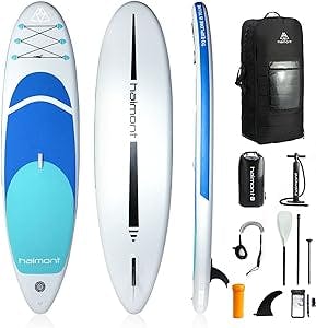 Haimont Inflatable Stand Up Paddle Board for Adult and Youth 10'6" / 11'6" Blow Up Paddleboard, 6 inch Thick ISUP with Sup Accessories