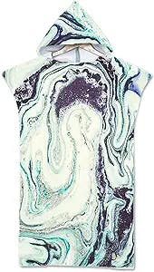 QIUMIN Marble Microfiber Hooded Bath Beach Towel Changing Robe Poncho Surf Towel for Swimming Beach Outdooor Bathrobe for Surfer Swimmer One Size Fit Color 19, Size : Other