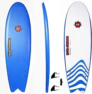 Hang loose with the Liquid Shredder EZ-Slider 5'10 Fish Surfboard Blue! 