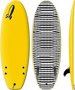Rock-It 4'10" CHUB Soft Top Surfboard, Innovative Design Easy to Paddle and Maneuverable (Yellow)
