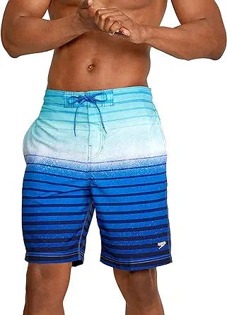 Speedo Men's Swim Trunk Knee Length Boardshort Bondi Striped