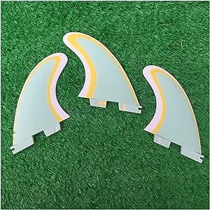 Hang Loose with the Surfing 3Pcs Surfboard Tail Thruster Fiberglass Fins - 
