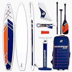 Gladiator Touring Inflatable Stand Up Paddle Board 12'6"/14' SUP Board Lightweight 4.75"/6" Thick Paddleboard w/Accessories 26PSI Ultimate Technology for Youth & Adults