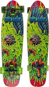 Tony Hawk 31" Complete Cruiser Skateboard, 9-Ply Maple Deck Skateboard for Cruising, Carving, Tricks and Downhill